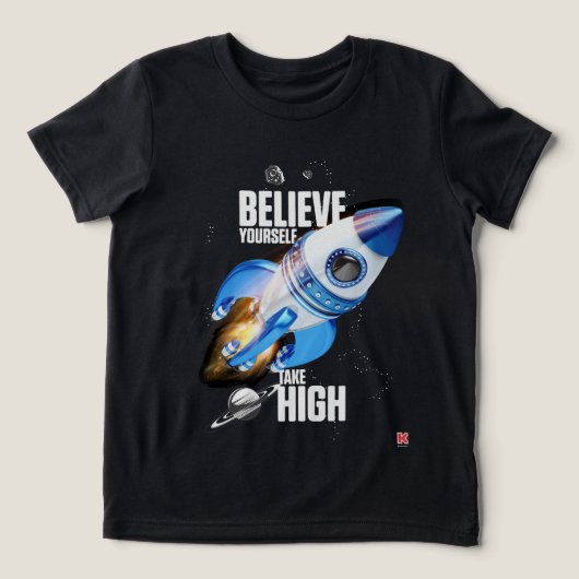 自分を信じて高く飛べ トライブレンドTシャツ (デザイン正面)