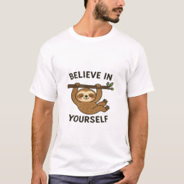 "自分を信じて" インスピレーションの引用ポスター Tシャツ