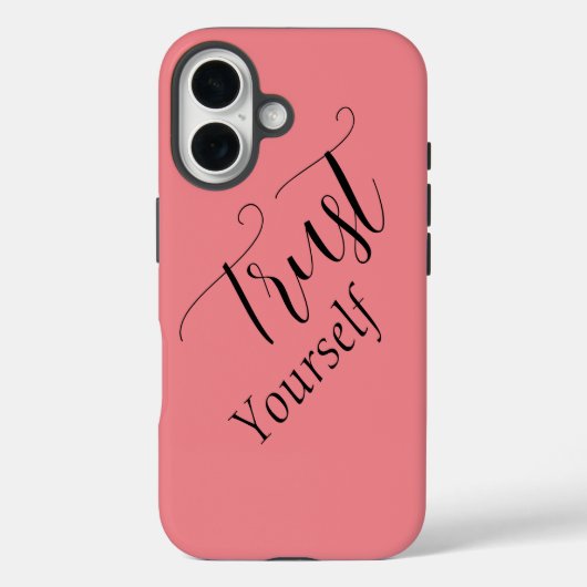 「自分を信じて」 フレーズ 黒い文字 Case-Mate iPhoneケース (裏面)