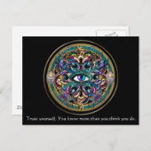 自分を信じて～世界曼荼羅の目を ポストカード (正面/裏面)