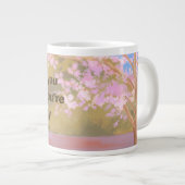 「自分を信じて」桜のジャンボマグカップ ジャンボコーヒーマグカップ (正面右)