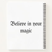 自分を信じて　魔法の子供用ノート ノートブック (裏面)