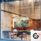 自分を信じる奇想天外なネッシー ウィンドウサイン (カフェ窓)