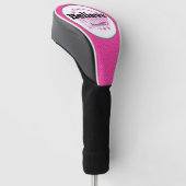 自分を信じる言葉 水彩 ピンクドット ゴルフヘッドカバー (アングル)