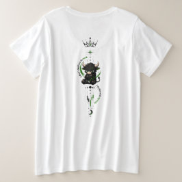 自分を信じる かわいい黒い雄牛 トレーダーシンボル プラスサイズTシャツ