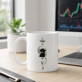 自分を信じる かわいい黒い雄牛 トレーダー シンボル コーヒーマグカップ