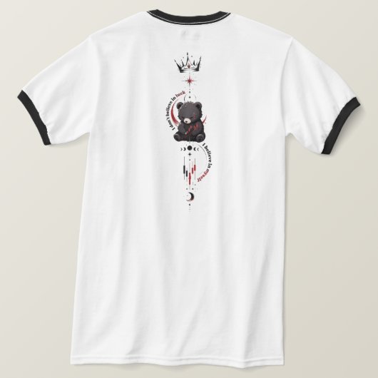 自分を信じる ダークベアトレーダー リアプリント Tシャツ (デザイン裏面)
