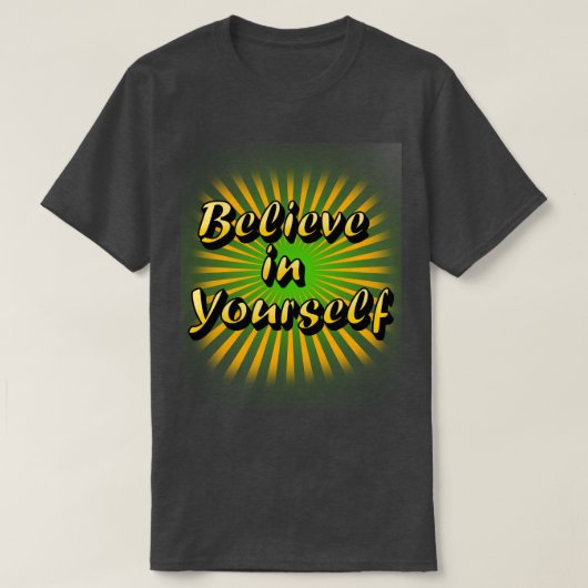 自分を信じる - モダンなミニマリストタイポグラフィ Tシャツ (デザイン正面)