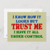 自分を信頼する – すべて管理下 ポストカード (正面/裏面)