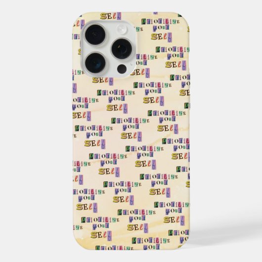 自分を優先しよう iPhoneケース (裏面)