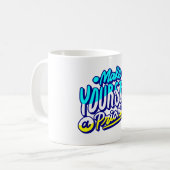 自分を優先するモチベーションデザイン コーヒーマグカップ (正面左)
