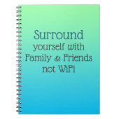 自分を囲む良い雰囲気メッセージ ノートブック (正面)