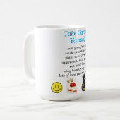 自分を大切に コーヒーマグカップ (正面左)