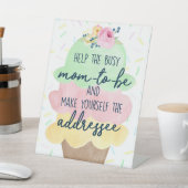 自分を宛先に赤ちゃんシャワーにする 台座サイン (インサイチュ)