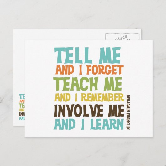 自分を巻き込感動的む引用文 ポストカード (正面/裏面)