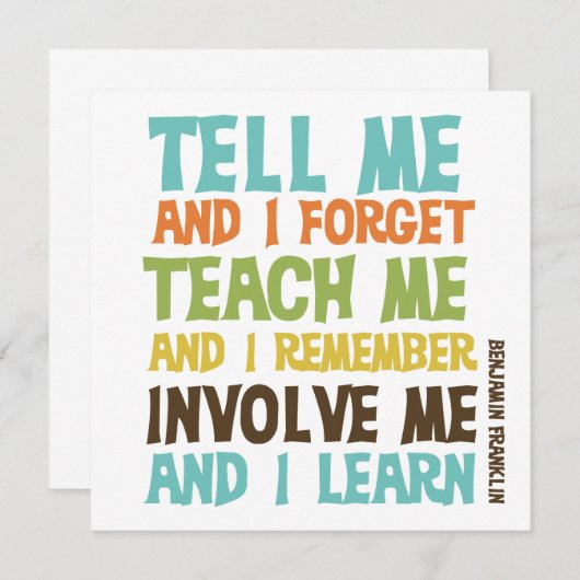 自分を巻き込感動的む引用文 招待状 (正面/裏面)