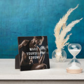 自分を強くする。女子トレーニング やる気を起こさせる フォトプラーク (インサイチュ)