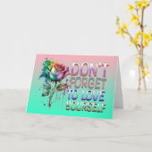 自分を忘れ愛してはいけない カード (黄色い花)