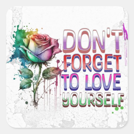 自分を忘れ愛してはいけない スクエアシール (正面)