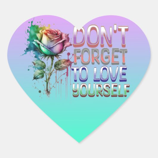 自分を忘れ愛してはいけない ハートシール (正面)