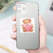 自分を愛してね – かわいいテディベアステッカー シール (スマートフォン)