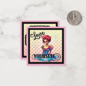 自分を愛してよ、スカルガール ノートカード (正面/裏面インサイチュ)