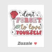 自分を愛することを忘れないで - バレンタイン ステッカー シール (シート)