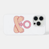 自分を愛するフェミニスト女性のiPhone 15 Proケース iPhoneケース (裏面横)