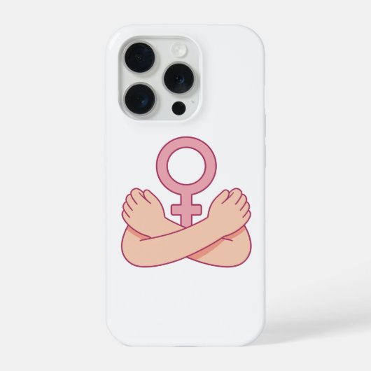 自分を愛するフェミニスト女性のiPhone 15 Proケース iPhoneケース (裏面)