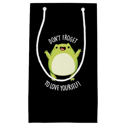 自分を愛するフロッグプンダークBG スモールペーパーバッグ (正面)