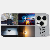 自分を愛する4枚フォトコラージュデザインのスマホケース Case-Mate iPhoneケース (裏面 (横))