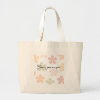 自分を愛する – 自分のペースで咲こう 🌸 ラージトートバッグ