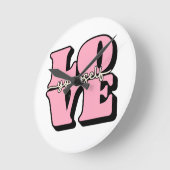 自分を愛せよ ラウンド壁時計 (傾斜)