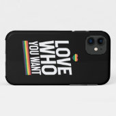 自分を愛そう 虹色 ゲイ プライド フラッグ LGBTQ Case-Mate iPhoneケース (裏面(横))
