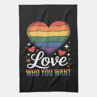 自分を愛そう LGBTQ プライド キッチンタオル