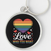 自分を愛そう LGBTQ プライド キーホルダー (正面)