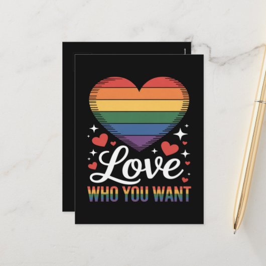 自分を愛そう LGBTQ プライド シーズンポストカード (正面/裏面インサイチュ)