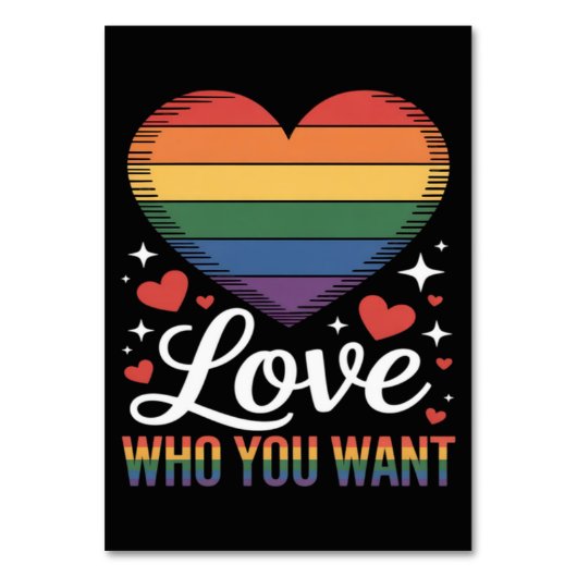 自分を愛そう LGBTQ+ プライド テーブルナンバー (正面)