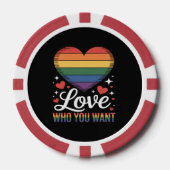 自分を愛そう LGBTQ+ プライド ポーカーチップ (正面)