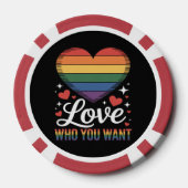 自分を愛そう LGBTQ+ プライド ポーカーチップ (裏面)
