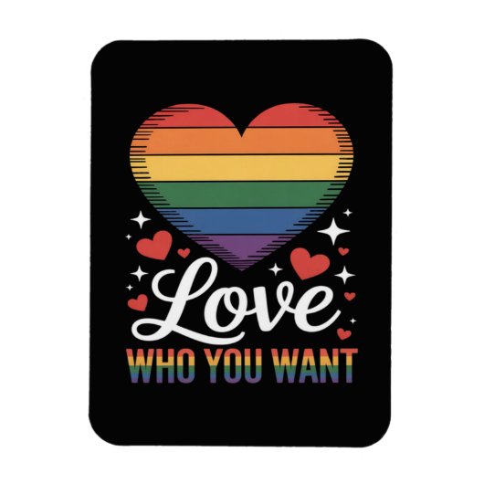 自分を愛そう LGBTQ プライド マグネット (縦)