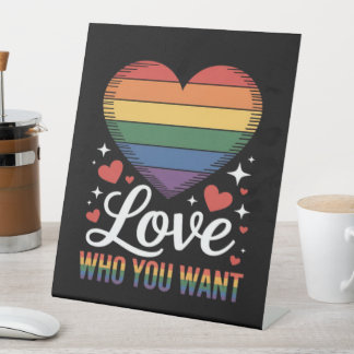 自分を愛そう LGBTQ+ プライド 台座サイン