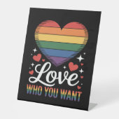 自分を愛そう LGBTQ+ プライド 台座サイン (正面)