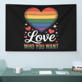 自分を愛そう LGBTQ プライド 横断幕 (トレードショー)