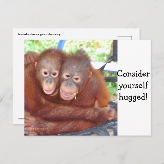 自分を抱きしめたと思う ポストカード (正面/裏面)