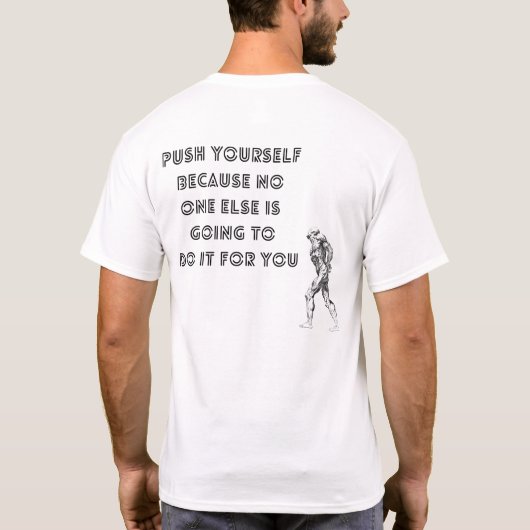 自分を押し込む Tシャツ (裏面)