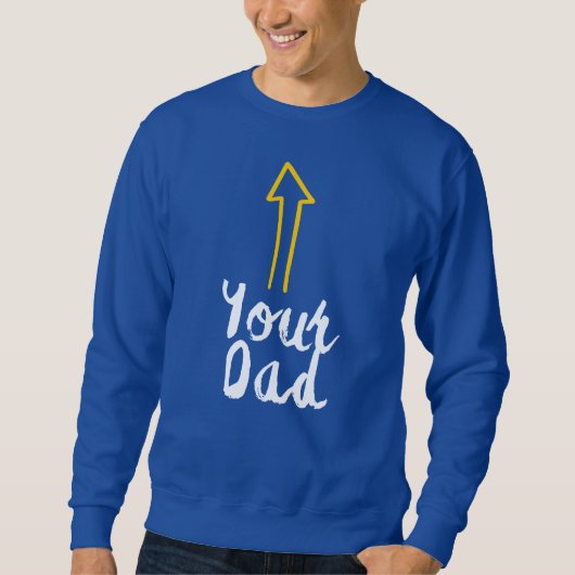 自分を指す矢印を持つパパスローガン スウェットシャツ (正面)