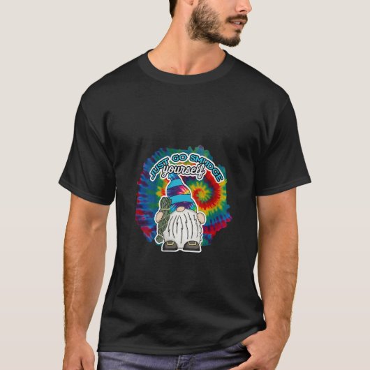 自分を汚すタイダイ染めノームVネック Tシャツ (正面)