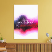 「自分を発見」ハイビスカス抽象芸術 キャンバスプリント (インサイチュ (リビング))