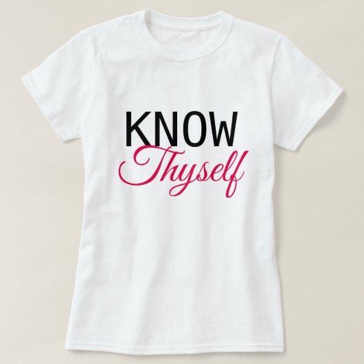 自分を知っている Tシャツ (デザイン正面)